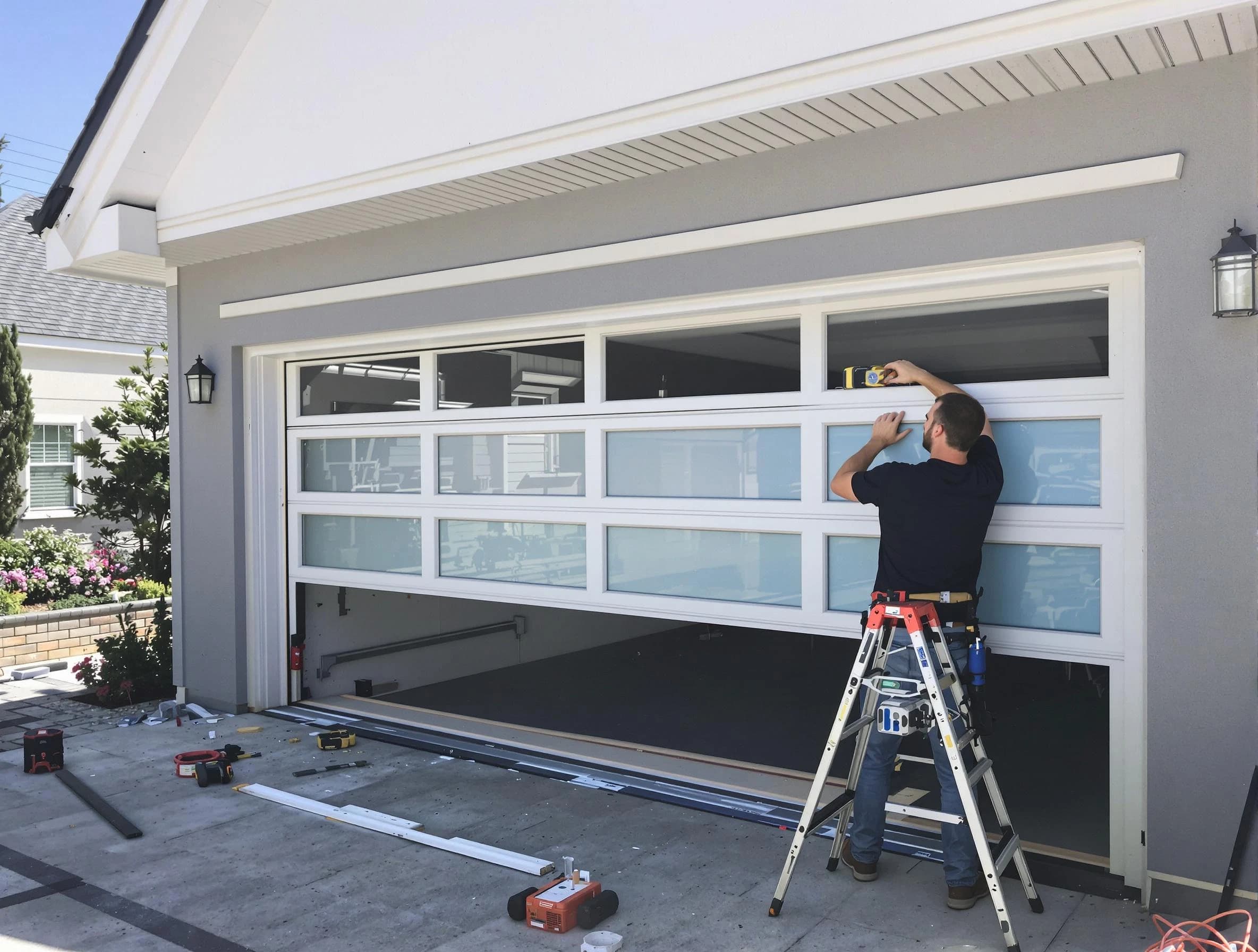 Ogden Garage Door Repair team performing garage door replacement in Ogden