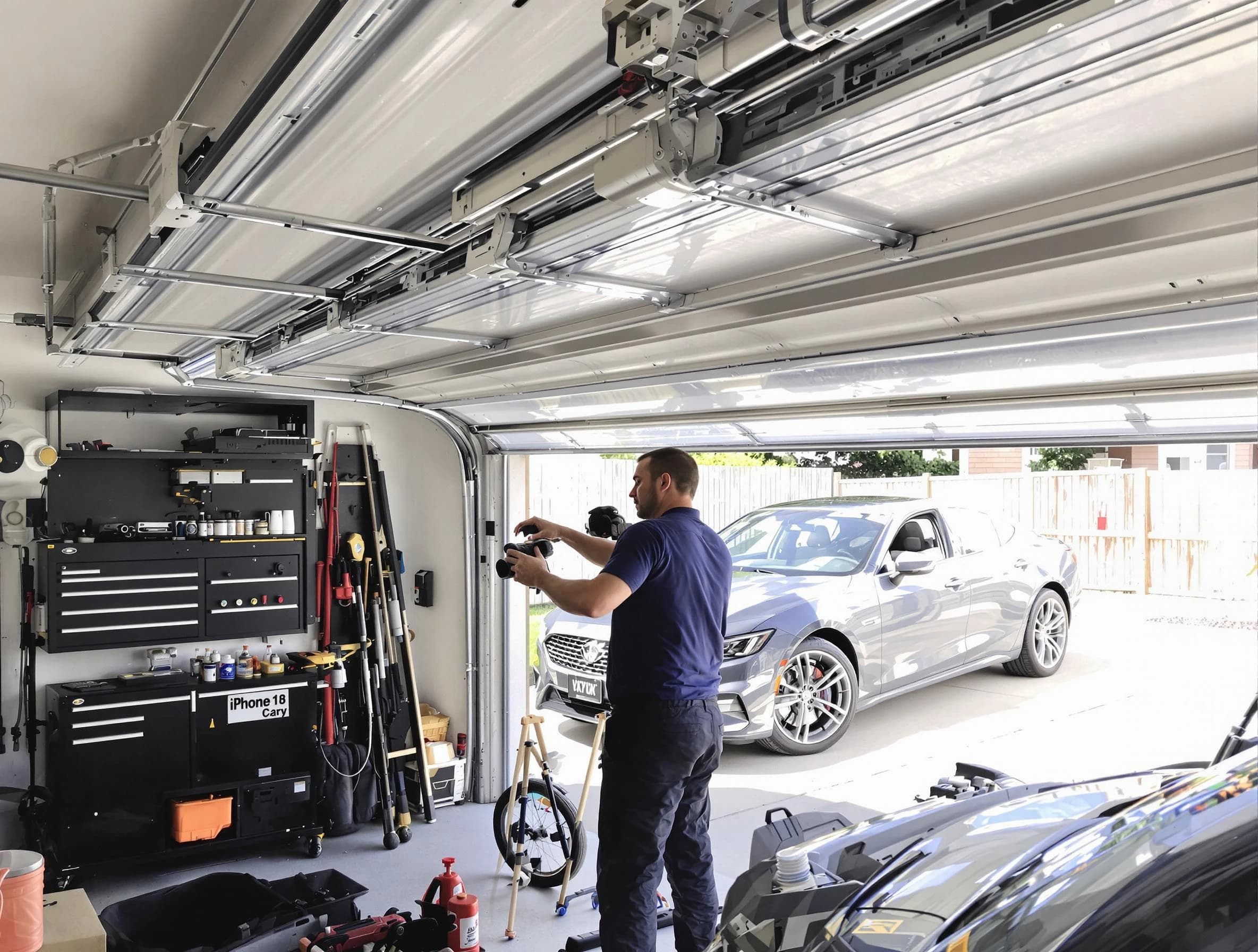 Ogden Garage Door Repair technician fixing noisy garage door in Ogden
