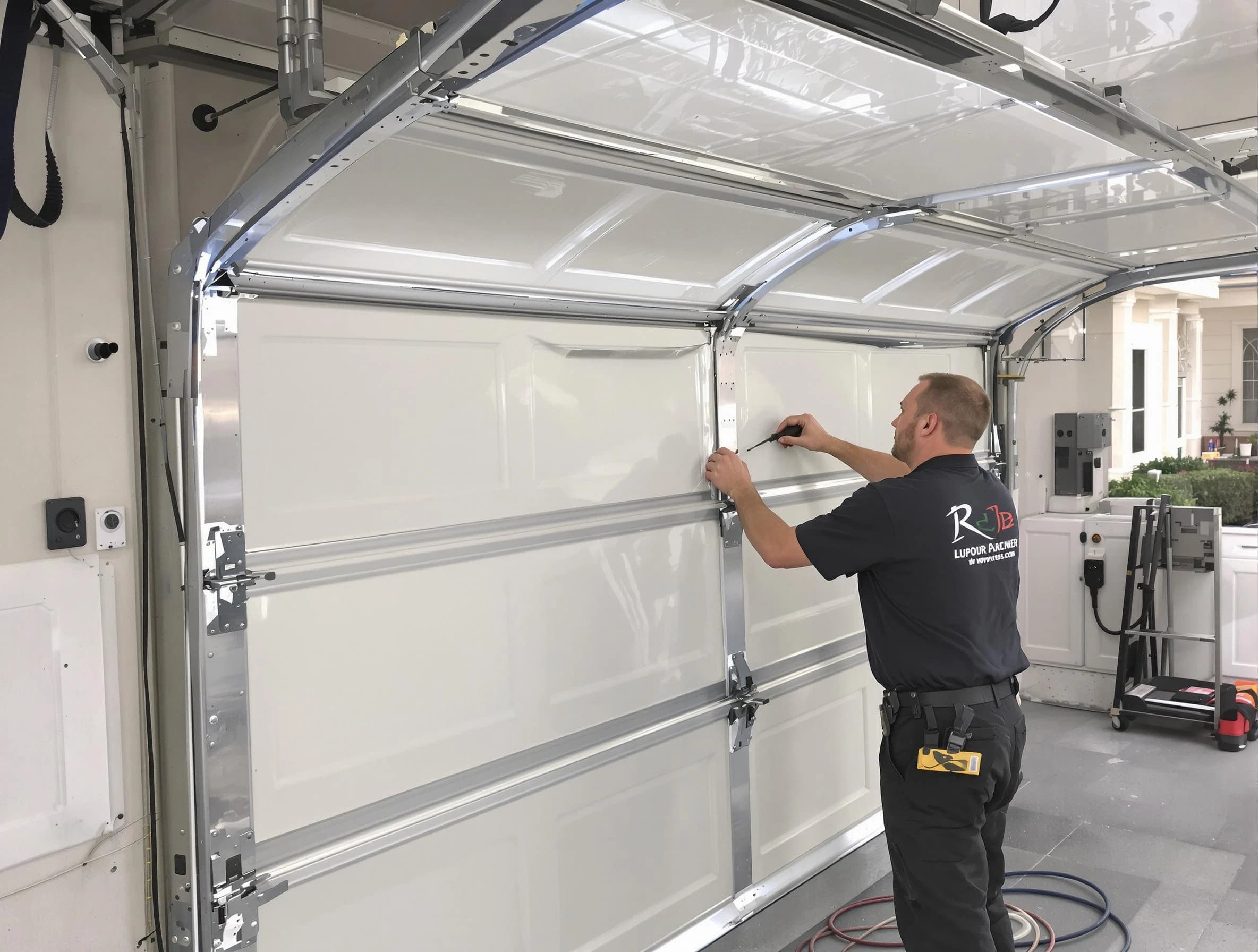 Ogden Garage Door Repair professional performing panel repair in Ogden