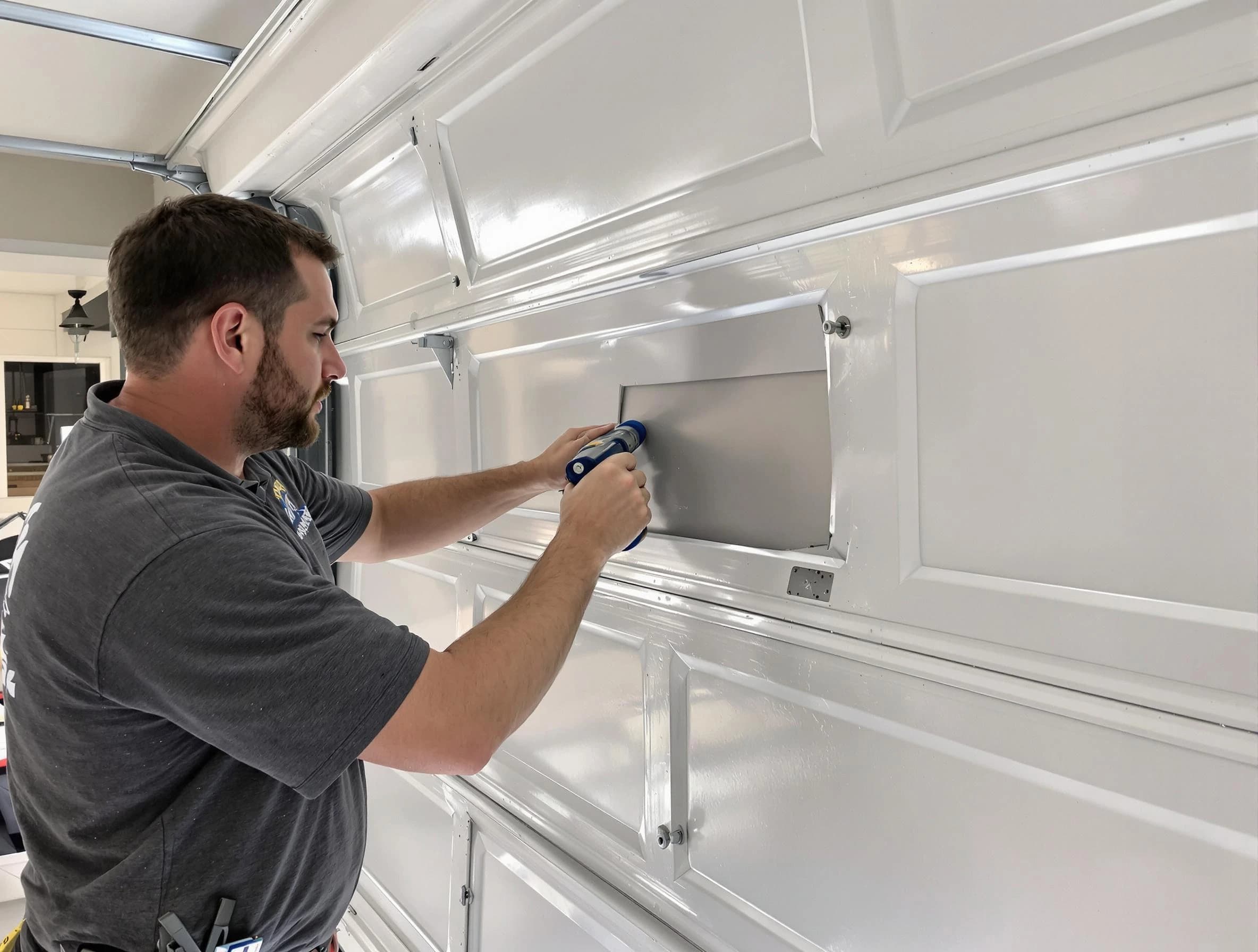 Garage door panel repair by Ogden Garage Door Repair in Ogden