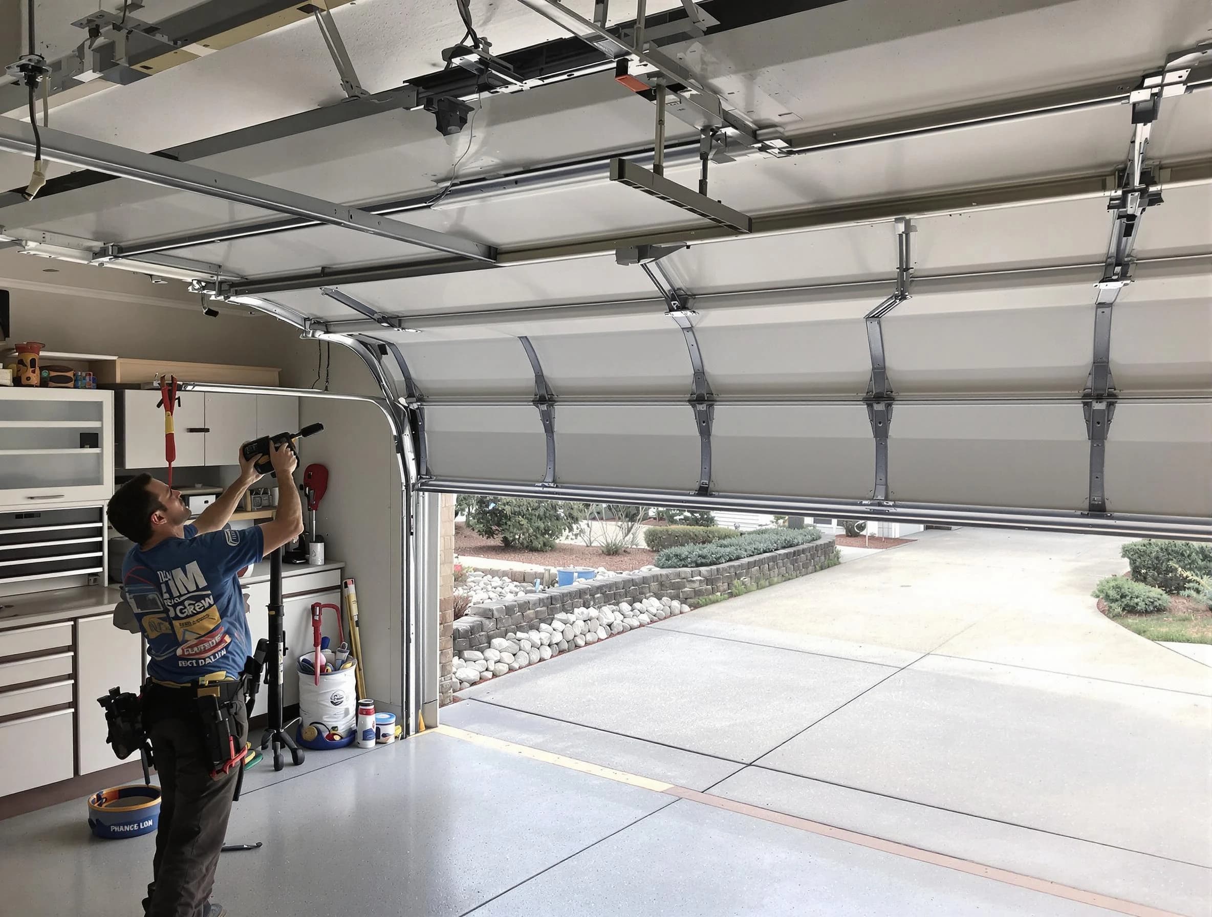 Garage door track repair service by Ogden Garage Door Repair in Ogden