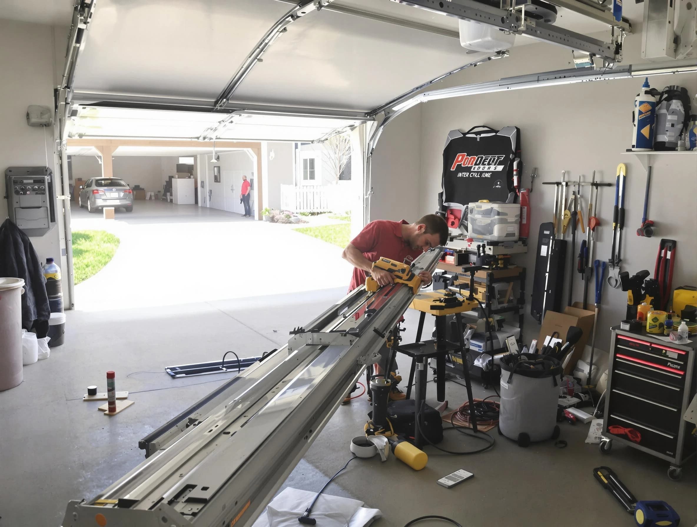 Ogden Garage Door Repair expert performing track repair in Ogden
