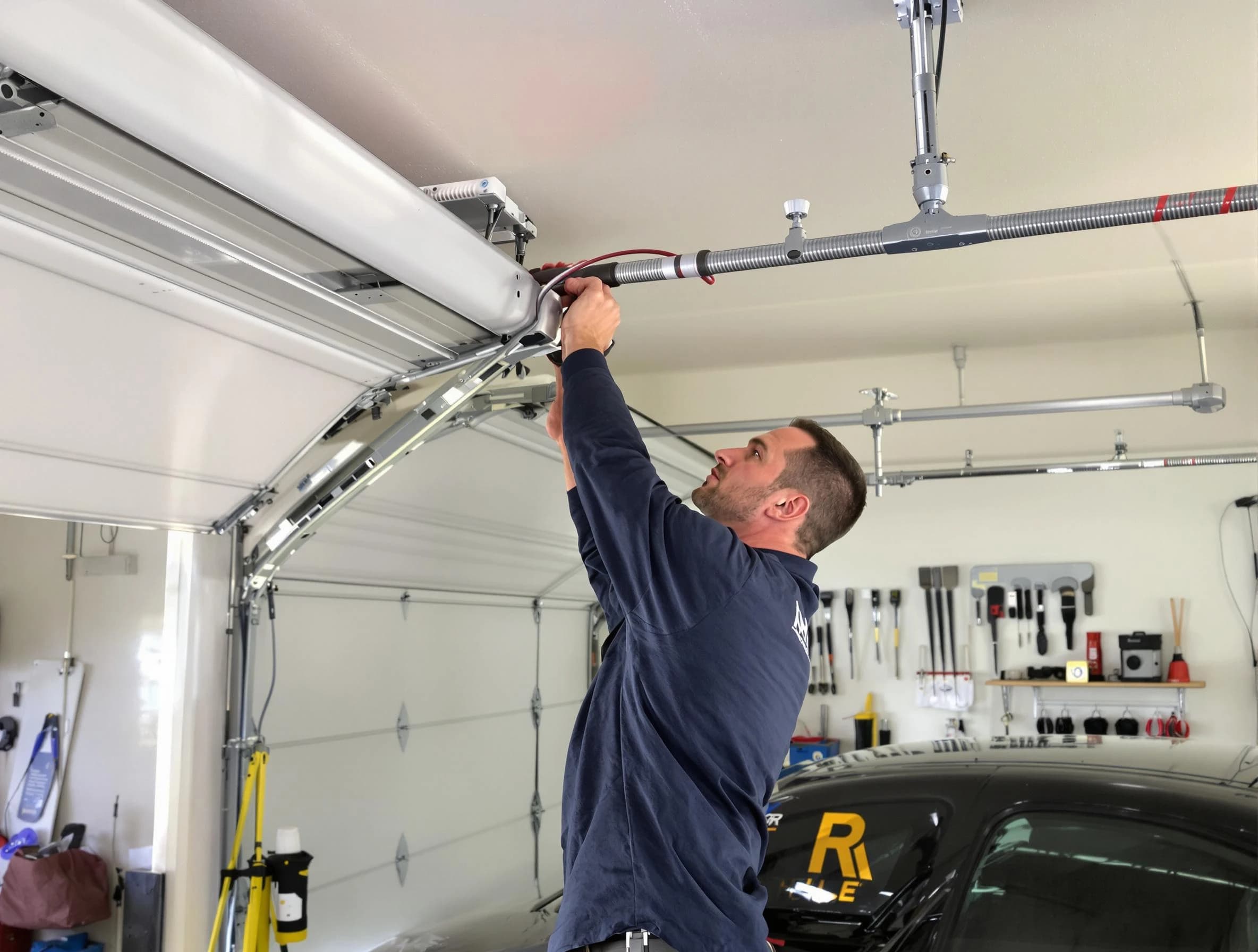 Ogden Garage Door Repair technician performing garage door cable repair in Ogden