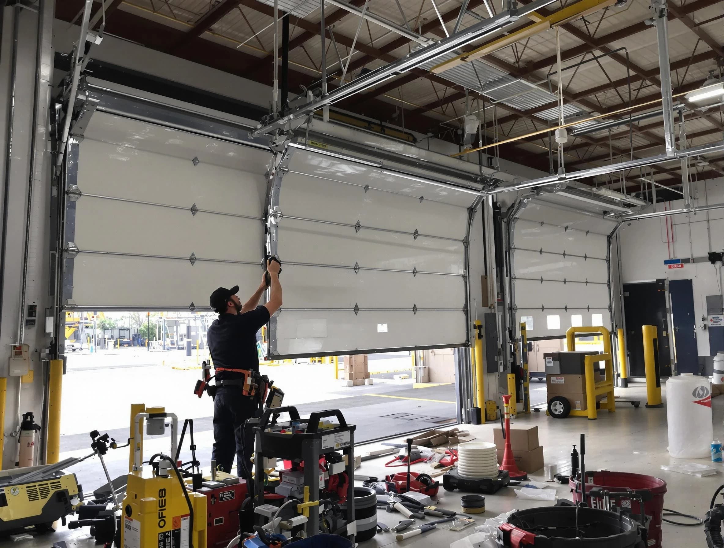 Ogden Garage Door Repair technician performing commercial garage door repair in Ogden