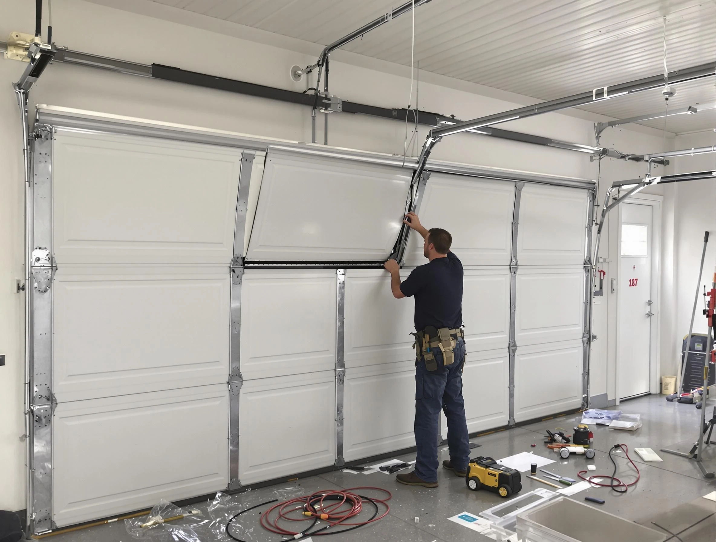 Garage Door Section Replacement in Ogden
