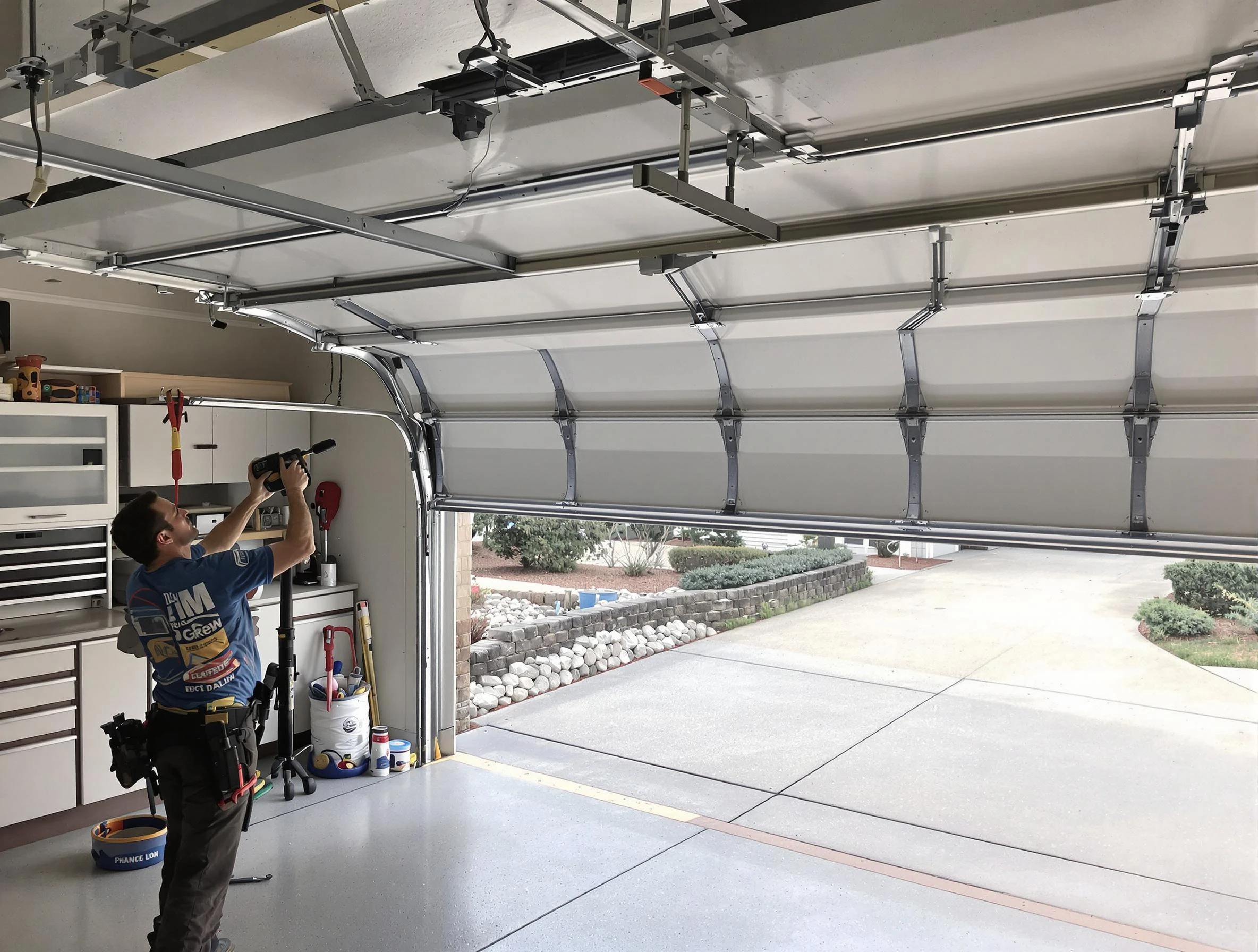 Garage door track repair service by Ogden Garage Door Repair in Ogden